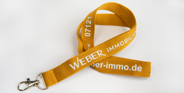 Polyester Schlüsselband mit gedrucktem Logo