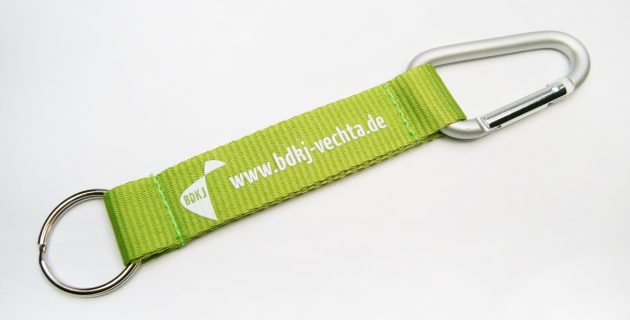 Shortstraps Schlüsselbänder mit Logodruck Karabiner und Schlüsselring